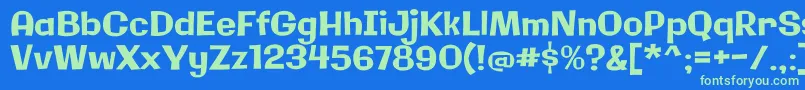 GalindoRegular Font – Green Fonts on Blue Background