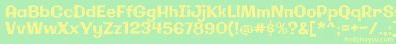 GalindoRegular Font – Yellow Fonts on Green Background