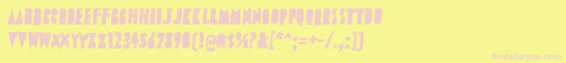 WarmersolidRegular Font – Pink Fonts on Yellow Background