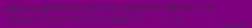 Squarodynamic 05-fontti – mustat fontit violetilla taustalla