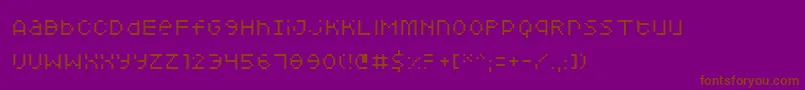 Squarodynamic 05 Font – Brown Fonts on Purple Background