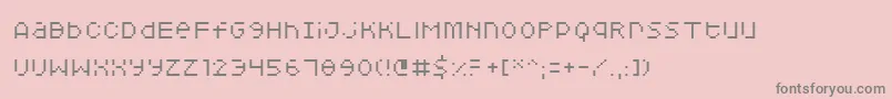 Squarodynamic 05 Font – Gray Fonts on Pink Background