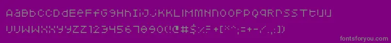 フォントSquarodynamic 05 – 紫の背景に灰色の文字