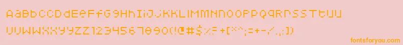 Squarodynamic 05 Font – Orange Fonts on Pink Background