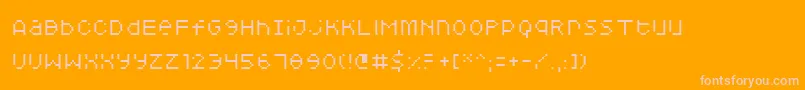 Squarodynamic 05 Font – Pink Fonts on Orange Background
