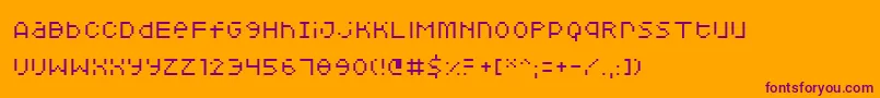 Squarodynamic 05 Font – Purple Fonts on Orange Background