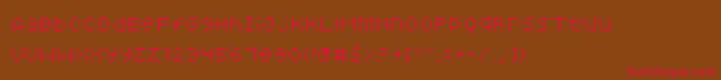 Squarodynamic 05 Font – Red Fonts on Brown Background