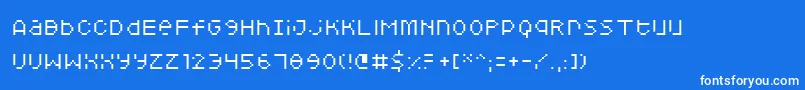 Squarodynamic 05 Font – White Fonts on Blue Background