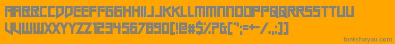 GangWolfikOg Font – Gray Fonts on Orange Background