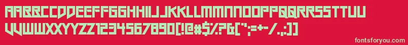 GangWolfikOg Font – Green Fonts on Red Background