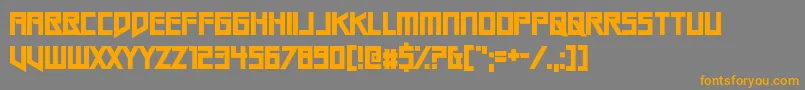 GangWolfikOg Font – Orange Fonts on Gray Background