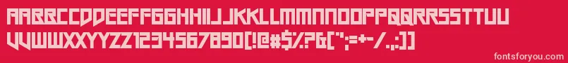 GangWolfikOg Font – Pink Fonts on Red Background