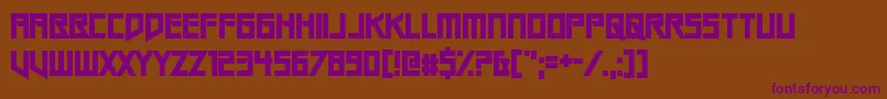 GangWolfikOg Font – Purple Fonts on Brown Background