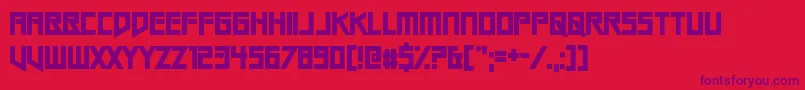GangWolfikOg Font – Purple Fonts on Red Background