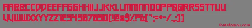 GangWolfikOg-Schriftart – Rote Schriften auf grauem Hintergrund