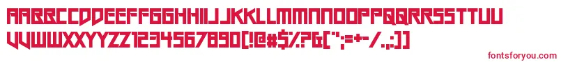 フォントGangWolfikOg – 白い背景に赤い文字