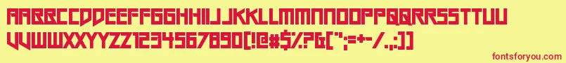 GangWolfikOg Font – Red Fonts on Yellow Background