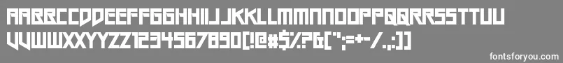 フォントGangWolfikOg – 灰色の背景に白い文字