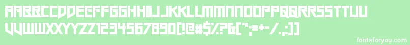 GangWolfikOg Font – White Fonts on Green Background