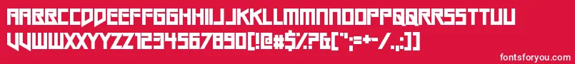 GangWolfikOg Font – White Fonts on Red Background