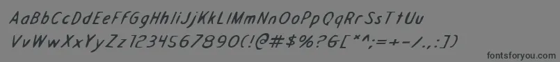 フォントDraftingboardei – 黒い文字の灰色の背景