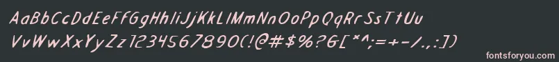 Шрифт Draftingboardei – розовые шрифты на чёрном фоне