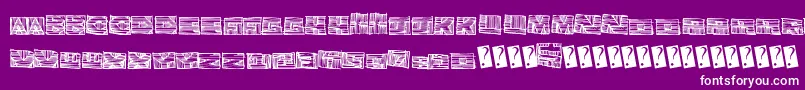 Woodblockcutter Font – White Fonts on Purple Background