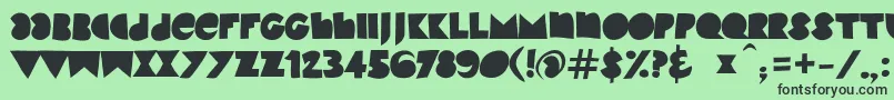 KinkyVbeta2 Font – Black Fonts on Green Background