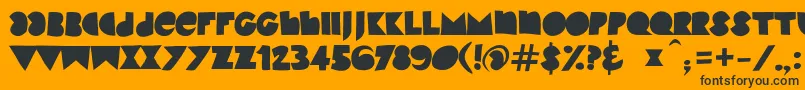 KinkyVbeta2 Font – Black Fonts on Orange Background