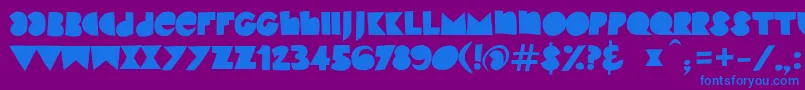 KinkyVbeta2 Font – Blue Fonts on Purple Background