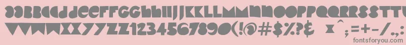 KinkyVbeta2 Font – Gray Fonts on Pink Background