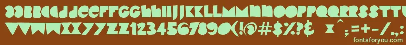 KinkyVbeta2 Font – Green Fonts on Brown Background