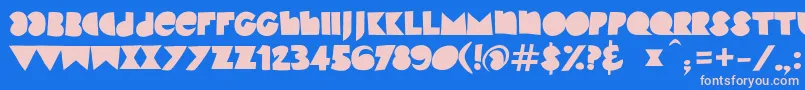 KinkyVbeta2 Font – Pink Fonts on Blue Background