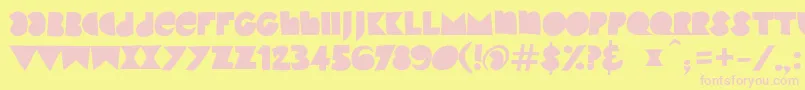 KinkyVbeta2 Font – Pink Fonts on Yellow Background