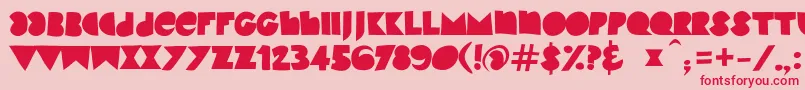 KinkyVbeta2 Font – Red Fonts on Pink Background