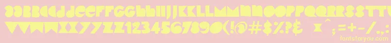 KinkyVbeta2 Font – Yellow Fonts on Pink Background