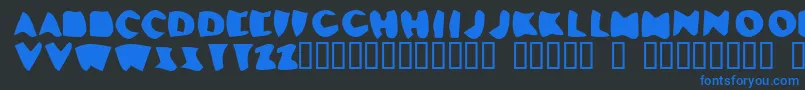 LosDelQueso Font – Blue Fonts on Black Background
