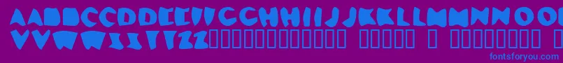 Шрифт LosDelQueso – синие шрифты на фиолетовом фоне