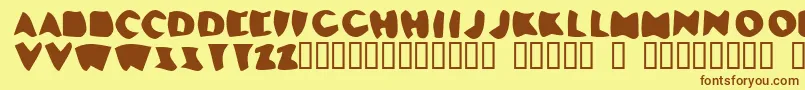 LosDelQueso-fontti – ruskeat fontit keltaisella taustalla