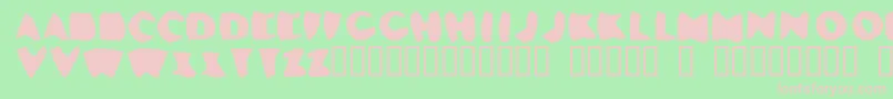 LosDelQueso Font – Pink Fonts on Green Background