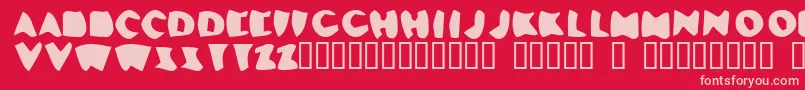 LosDelQueso Font – Pink Fonts on Red Background
