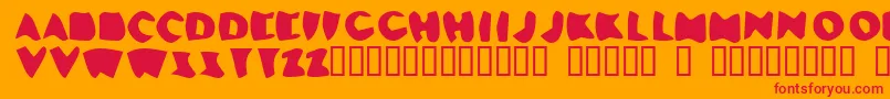 LosDelQueso Font – Red Fonts on Orange Background