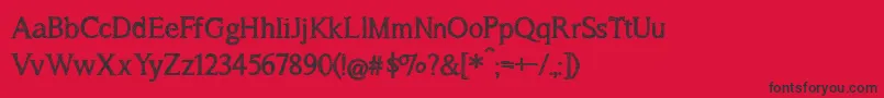 ASongForJennifer Font – Black Fonts on Red Background