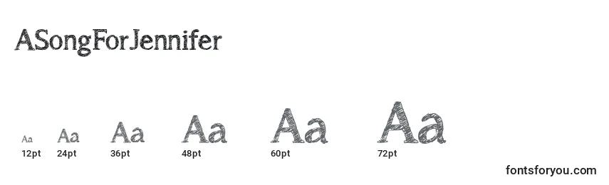 Größen der Schriftart ASongForJennifer