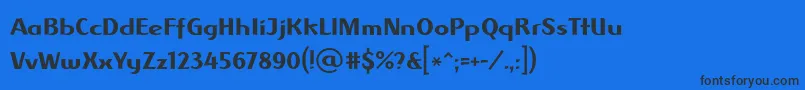Шрифт AlbawingLtRegular – чёрные шрифты на синем фоне