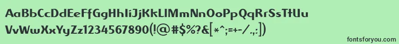 AlbawingLtRegular Font – Black Fonts on Green Background