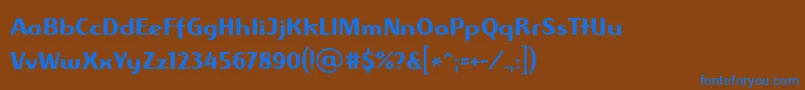 フォントAlbawingLtRegular – 茶色の背景に青い文字