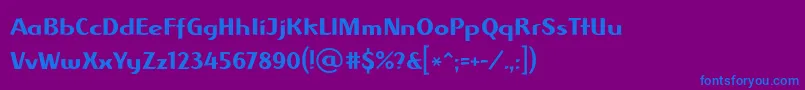 AlbawingLtRegular Font – Blue Fonts on Purple Background