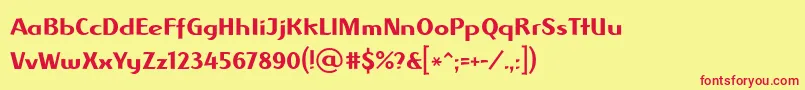 AlbawingLtRegular Font – Red Fonts on Yellow Background