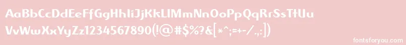 フォントAlbawingLtRegular – ピンクの背景に白い文字